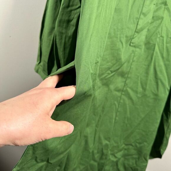 Tuckernuck Pomander Place ballon lantern sleeve green Maisie poplin tunic mini s - Picture 7 of 12